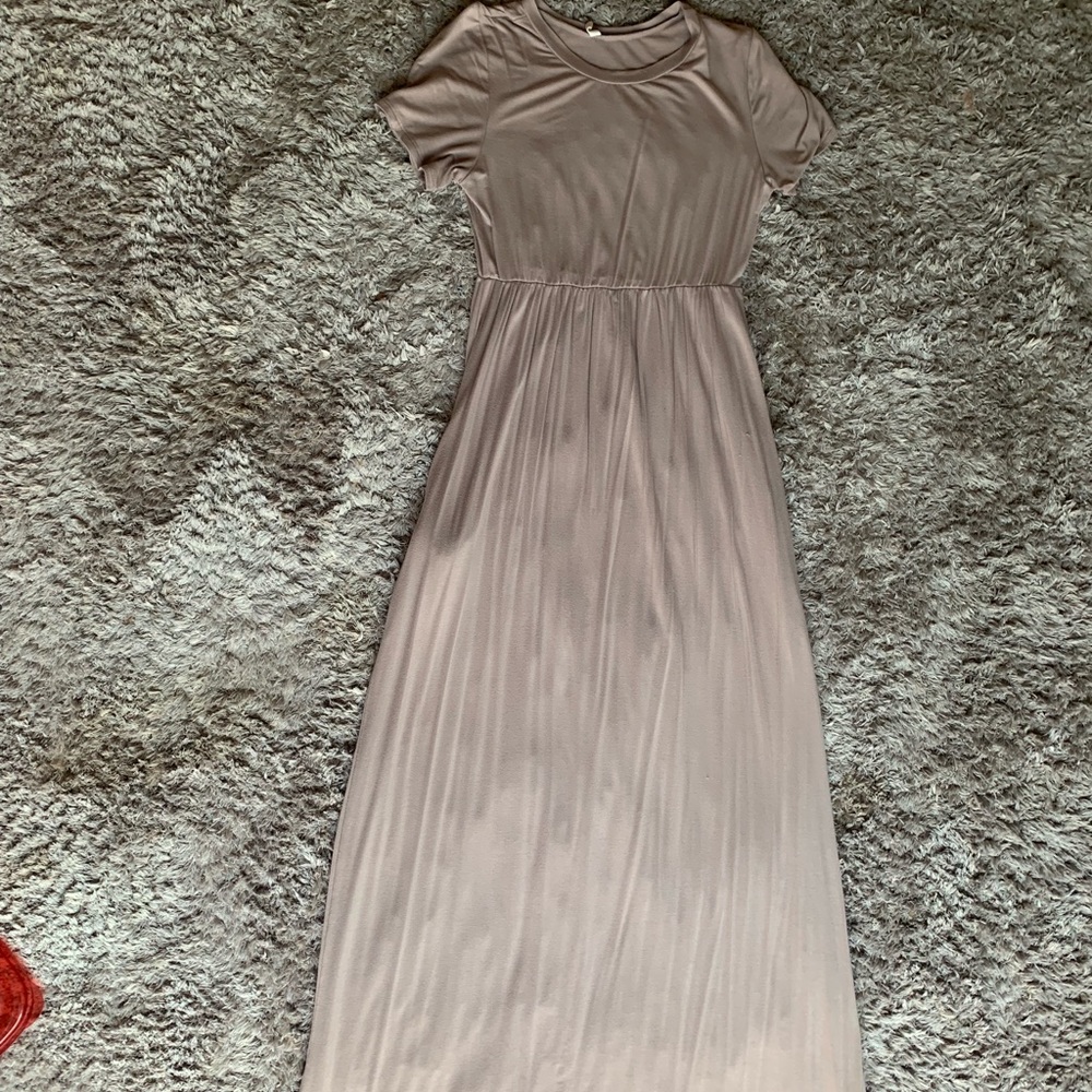 Tan maxi dress size small